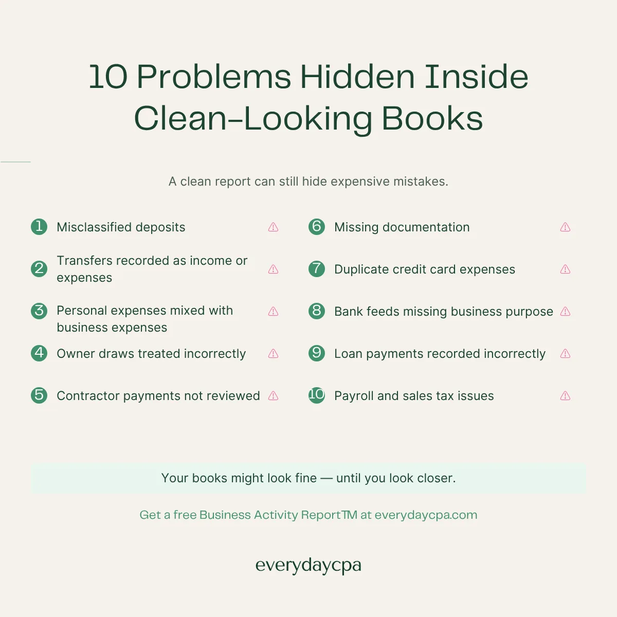10 Problems Hidden Inside Clean Looking Books