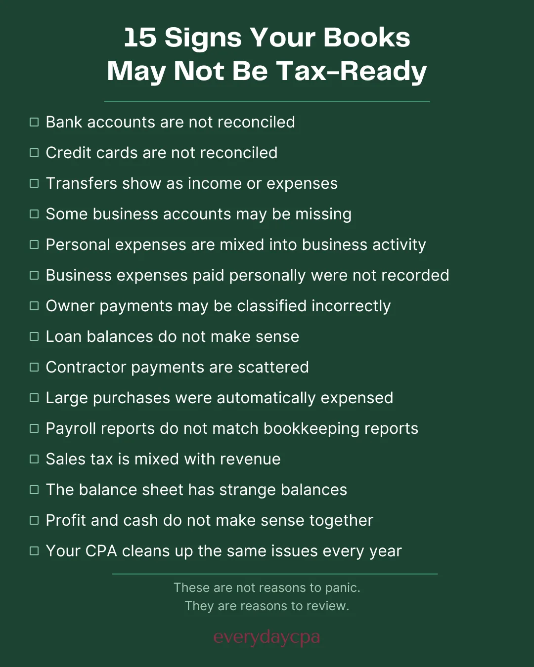 15 Signs Your Books Aren’t Tax Ready